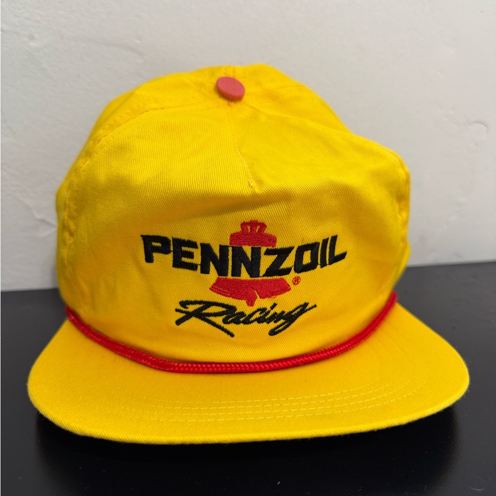 Vintage Pennzoil Racing Auto Yellow Cap